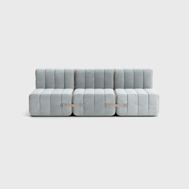 Not Yet Made - Made To Order Curt Modular Set - Flexible 3-Seater - Barcelona - River - V3347/33 (Light Blue) by Ambivalenz, Set of 6 For Sale - Image 5 of 5
