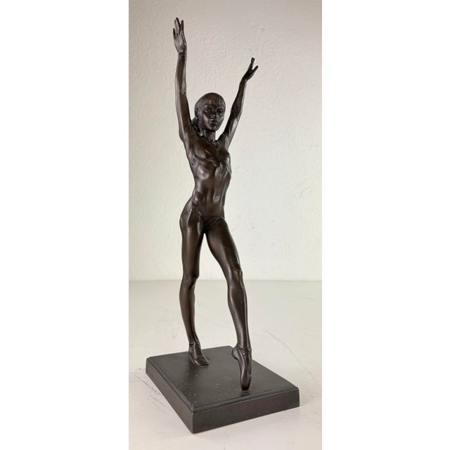 1950s Mid-Century Vintage Bronze Ballerina Sculpture For Sale - Image 5 of 10