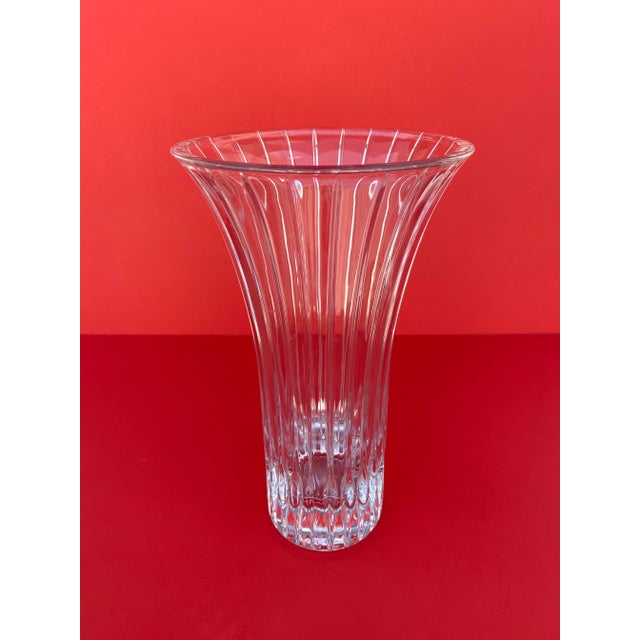 Late 20th Century Crystal French Vintage Vase. For Sale - Image 5 of 12