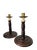 Pair of Antique English Oak Barley Twist Candlesticks With Brass Bobeches, Victorian C. 1890 For Sale - Image 4 of 9