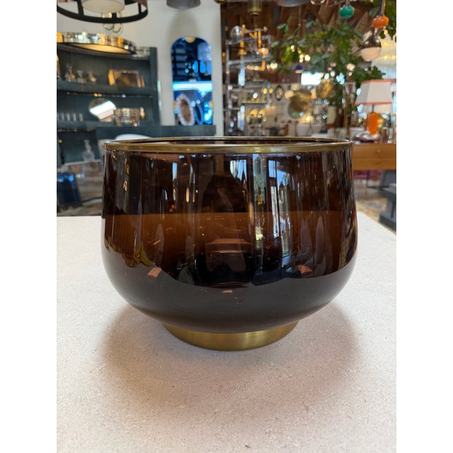 Italian Italian Smoked Glass Bar Set With Ice Bucket and Tumblers, 1970s For Sale - Image 3 of 15