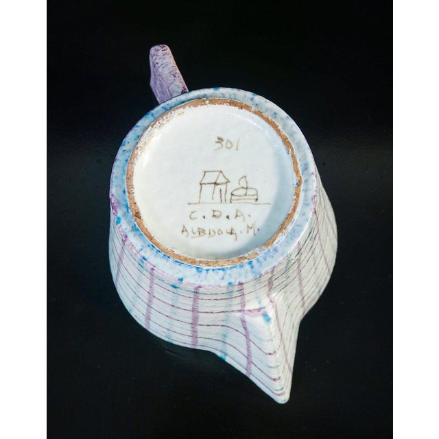 White Majolica Jug, Albisola, 1950s For Sale - Image 8 of 10