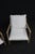 Pair of Washed Oak Sling Lounge Chairs With White Linen Cushions For Sale - Image 4 of 10