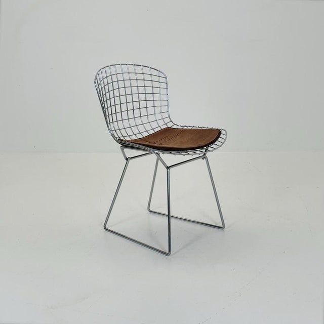 Mid-Century Wire Chrome Side Chair by Harry Bertoia, Italy, 1980s For Sale - Image 3 of 11