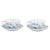 1980s Blue Fluted Plain Tea Cups and Saucers in Porcelain from Royal Copenhagen, 1980s, Set of 4 For Sale - Image 5 of 5