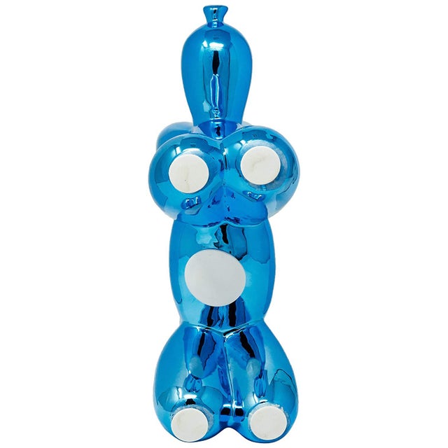 Interior Illusions Plus Royal Blue Ceramic Dog Piggy Bank - 12" tall For Sale - Image 4 of 7