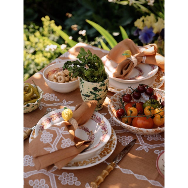 Not Yet Made - Made To Order Sharland England Splatter Bambino Vase, Yellow & Verde For Sale - Image 5 of 6