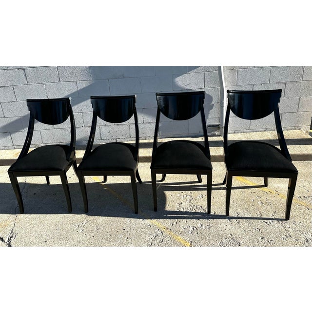 1980s Pietro Constantini Set of 6 Lacquered Dining Chairs For Sale - Image 9 of 12