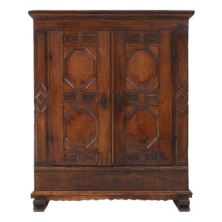 Antique Flemish Oak Cabinet, 1780s For Sale