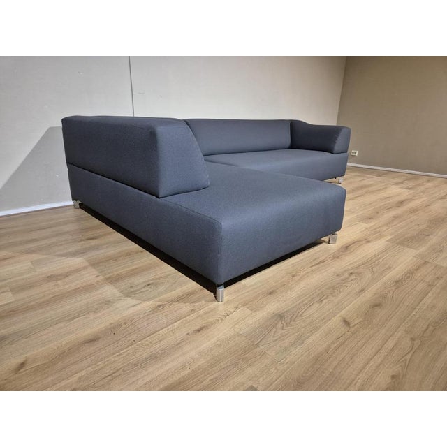 Set of Corner Sofa with Ottoman in Grey from Leolux For Sale - Image 11 of 16