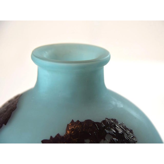 1920s Vase with Hydrangeas by André Delatte, 1920s For Sale - Image 5 of 8