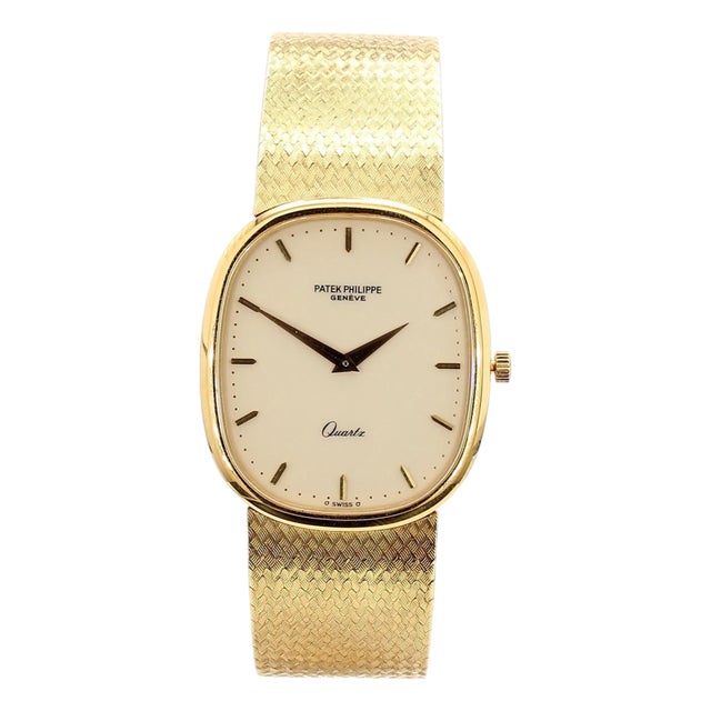 Patek Philippe Grand Ellipse Circa 1980 in 18k Yellow Gold With Ivory Dial For Sale