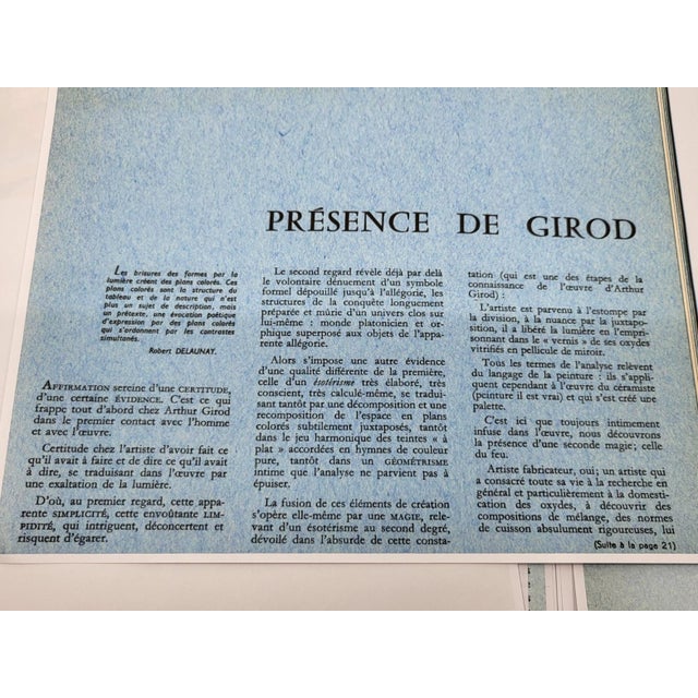 Blue Ceramic Fresco by Arthur Girod, 1950, Set of 12 For Sale - Image 16 of 18