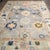 2010s Turkish Oushak Rug in Soft Gray With Turquoise Border and Floral Motifs, 9' X 12' For Sale - Image 5 of 6