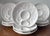 This beautiful set of 9 White glazed Majolica/faience footed artichoke plates were made in Portugal in the 1990's for...