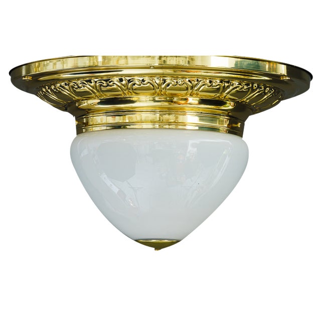 Large Art Deco Ceiling Lamp, Vienna, 1920s For Sale