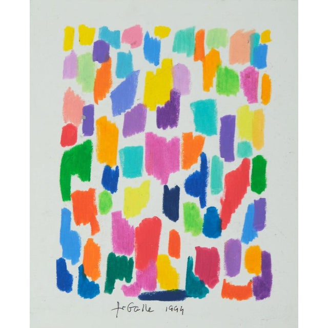 Françoise GALLE (1940) Abstract Mosaic Colored pastel Signed in felt-tip pen by the artist On heavy paper laid down on...
