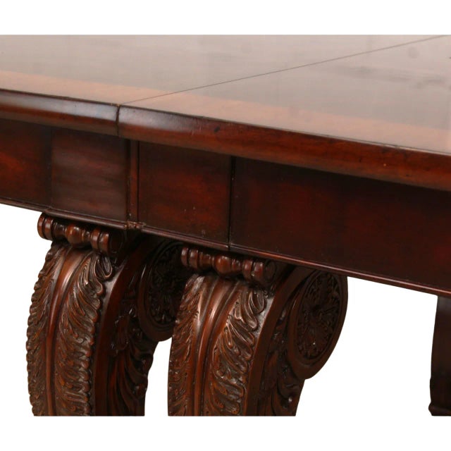 2010s Ralph Lauren Mahogany Extendable Dining Table For Sale - Image 5 of 12