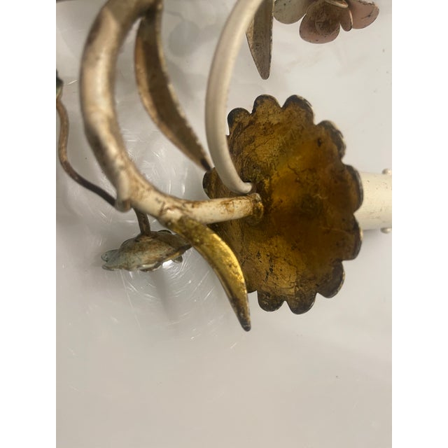 Italian Tole Sconce, 1950s For Sale - Image 3 of 9