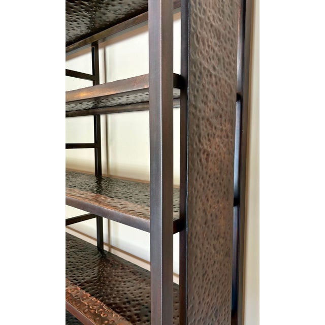 Modern Custom Bronze Finish Steel Bookcase or Etagere For Sale - Image 3 of 6
