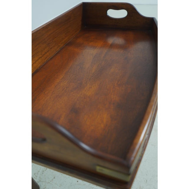 English Campaign Style Mahogany Coffee Table For Sale - Image 4 of 13