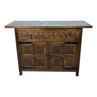 Vintage Rustic Cabinet Chest with One Drawer, 1940s For Sale