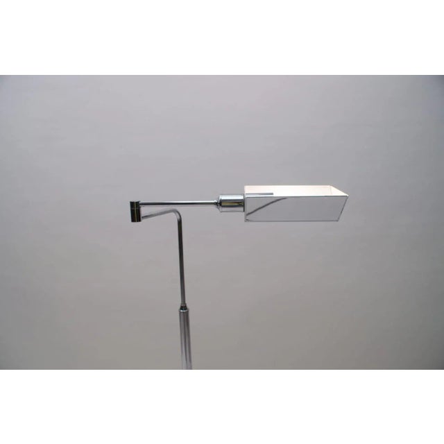 German Chrome Swivel Floor Lamp, 1970s For Sale - Image 4 of 14
