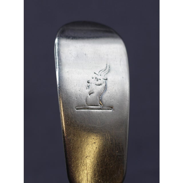 Pair of 1818 Irish Sterling Silver Table or Serving Spoons For Sale - Image 4 of 5