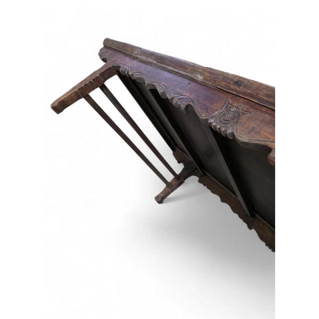 Antique Shanxi Province Ming Dynasty Elm and Rattan Coffee Table For Sale - Image 4 of 9