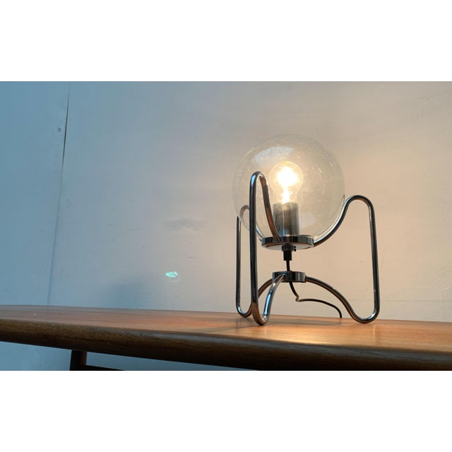 Mid-Century Space Age Tripod Globe Table Lamp, 1960s For Sale - Image 14 of 18