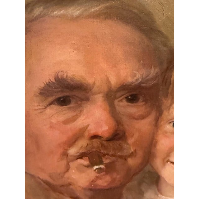 Heinrich Pforr, Family Happiness – Pforr with Grandchildren, Oil Painting on Canvas For Sale - Image 12 of 13