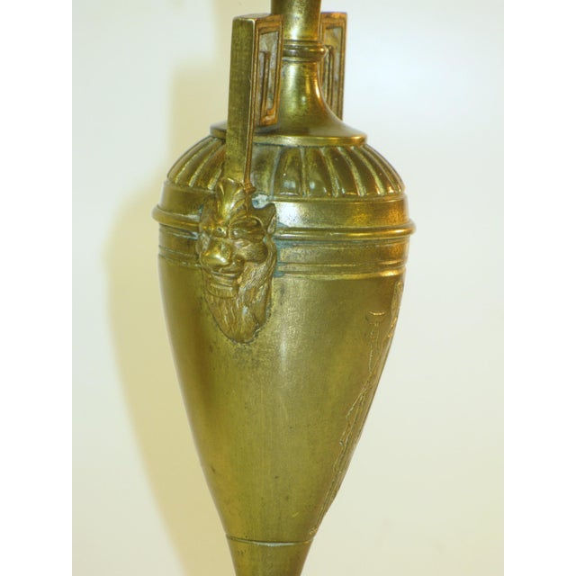 Bronze Antique Bronze Candelabras Neoclassical French Urn Grand Tour, Greek Kye 5-Light Candlesticks For Sale - Image 8 of 18