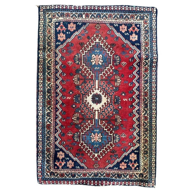 Small Vintage Yalameh Rug from Bobyrugs, 1980s For Sale - Image 17 of 17