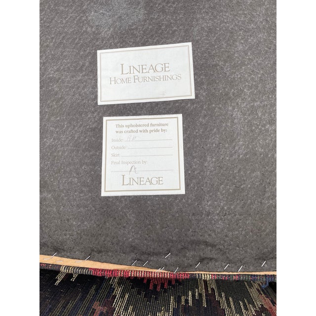Overstuffed Upholstered Chair & Ottoman Set For Sale - Image 11 of 11
