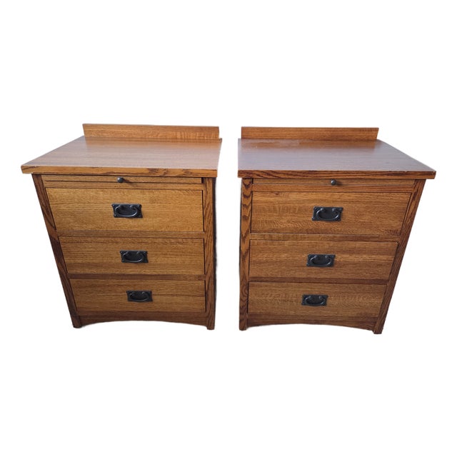 Restoration Hardware Cedar Lined Oak Night Stands For Sale