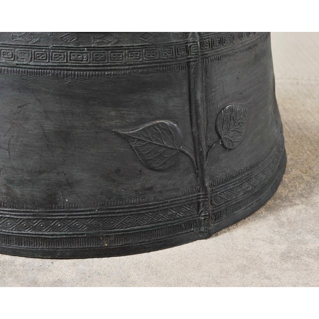 Southeast Asian Bronze Frog Rain Drum or Drinks Table For Sale - Image 11 of 18
