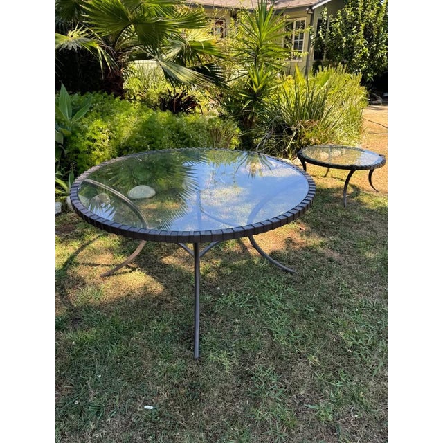 Metal Thinline, 'Klismos' Dining Set (5) For Sale - Image 7 of 9