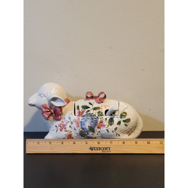 1970s Italian Ceramic Lamb Tureen For Sale - Image 17 of 18