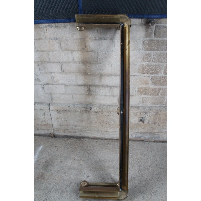 Brass Mid 20th Century Decorative Crafts Inc Victorian Revival Brass Fireplace Fender Hearth Rope Twist For Sale - Image 8 of 10