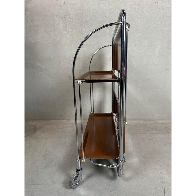 1950s Vintage Foldable Serving Table from Gerlinol, 1950s For Sale - Image 5 of 12