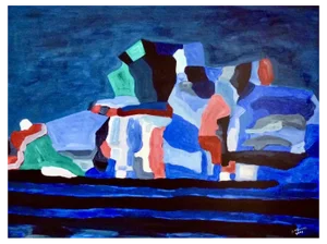 Antonio Chaves, Guggenheim Night, 2004, Acrylic on Canvas