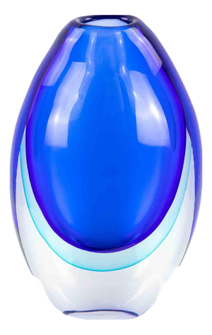 Vintage Sommerso Murano Glass Vase, Italy, 1970s