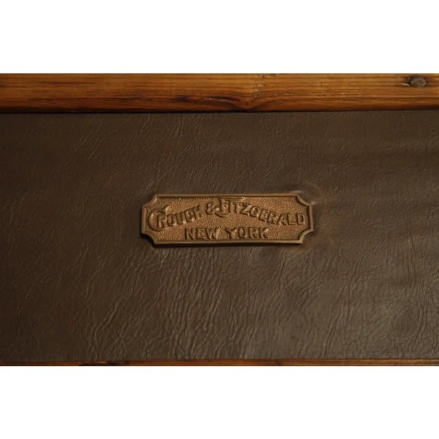 Restored Crouch & Fitzgerald Leather Trunk, C 1920s, Signed For Sale - Image 17 of 18