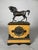 Charles X Style Horse Clock in Siena Yellow Marble, 1830 For Sale - Image 6 of 6