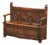 Early 20th Century French Gothic Revival Carved Oak Hall Bench With Storage For Sale