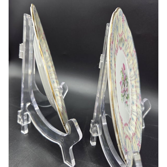 Vintage Queen Anne "Royal Bridal Gown" Duo- 1949 English Bone China- Dessert & Tea/Side Plate For Sale - Image 11 of 18