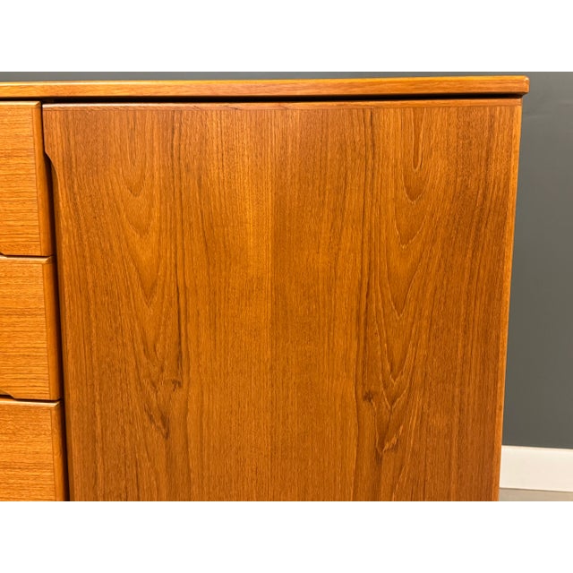 1970s Danish Modern Teak Armoire Dresser For Sale - Image 10 of 10