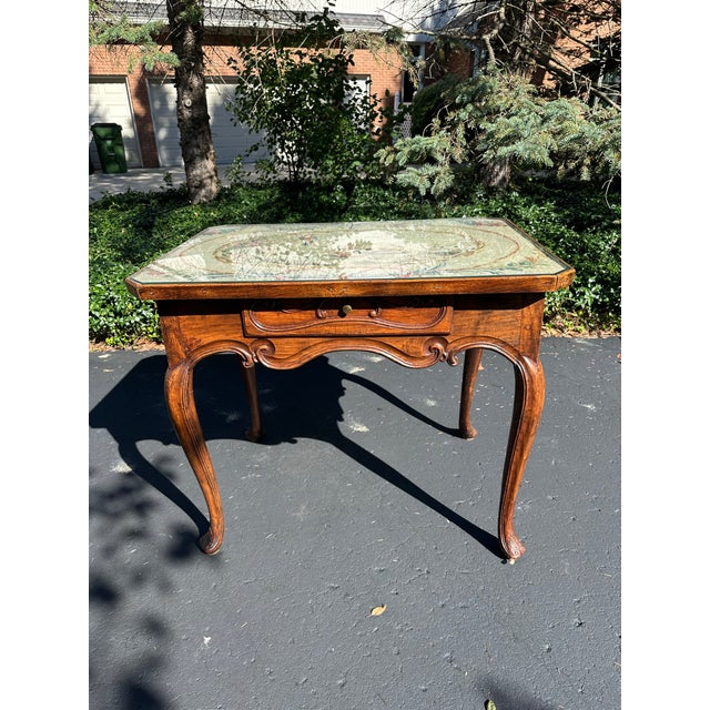 Late 19th Century 19th Century Walnut Desk With Aubusson Tapestry Top For Sale - Image 5 of 11