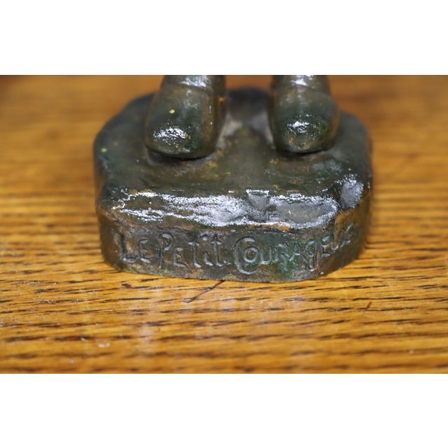 Bronze “Petite Courage” Boy by Giuseppe M. Piccole For Sale In Philadelphia - Image 6 of 10