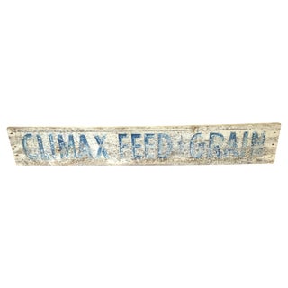 Vintage Wood Rustic Weathered Advertising Sign For Sale